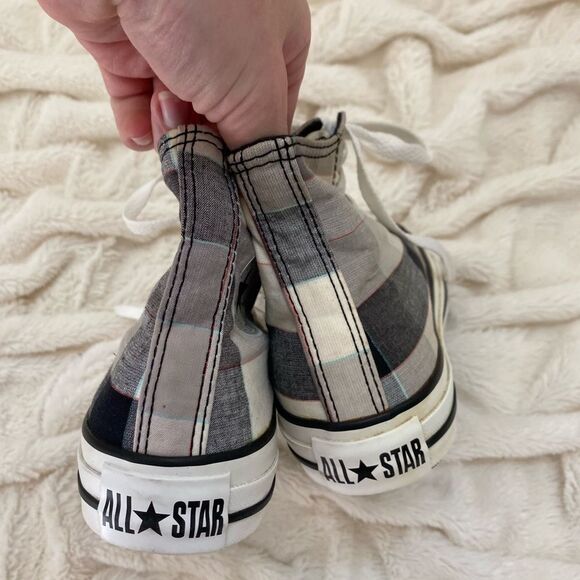NWOT Converse All Star high top plaid sneakers - Picture 2 of 5